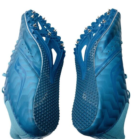SAUCONY Track & Field Cleats Ocean Blue Electric Racing Shoes women’s size 10 - Picture 7 of 10